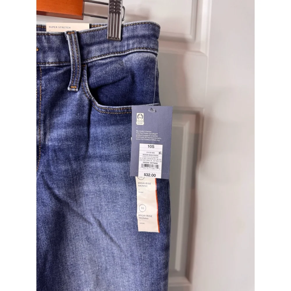 Women's Universal Thread Jeans Size 10S Blue Distressed High-Rise Skinny - Picture 4 of 4